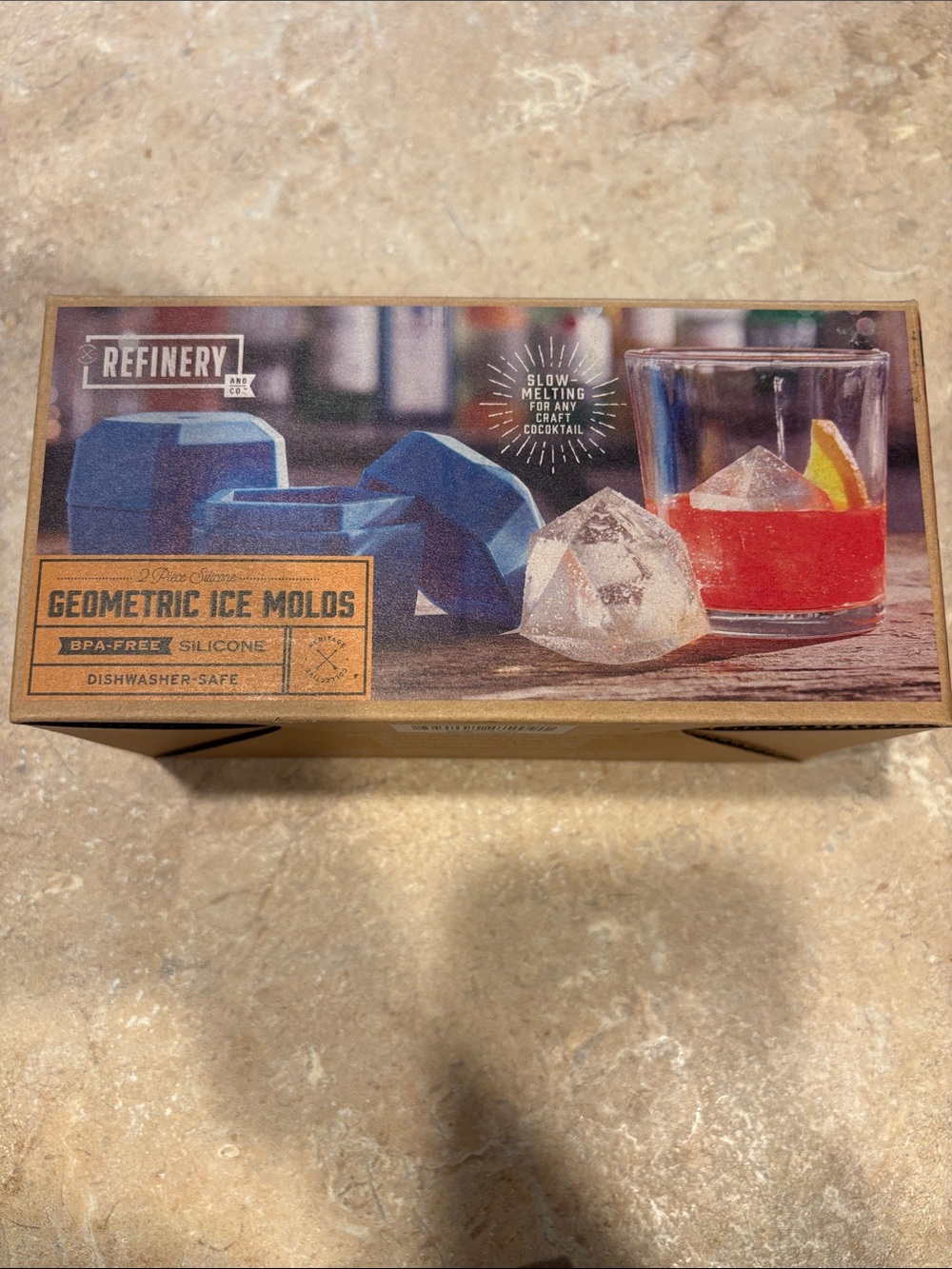 Geometric Ice Molds - Blue Silicone Ice Tray